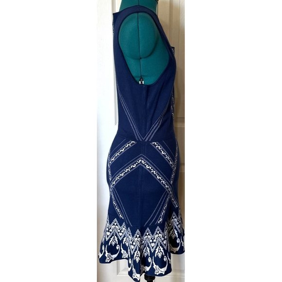 CeCe by Cynthia Steffe Brand Fit & Flare Dress Stretch Rayon Blend Women Size L - Picture 3 of 14